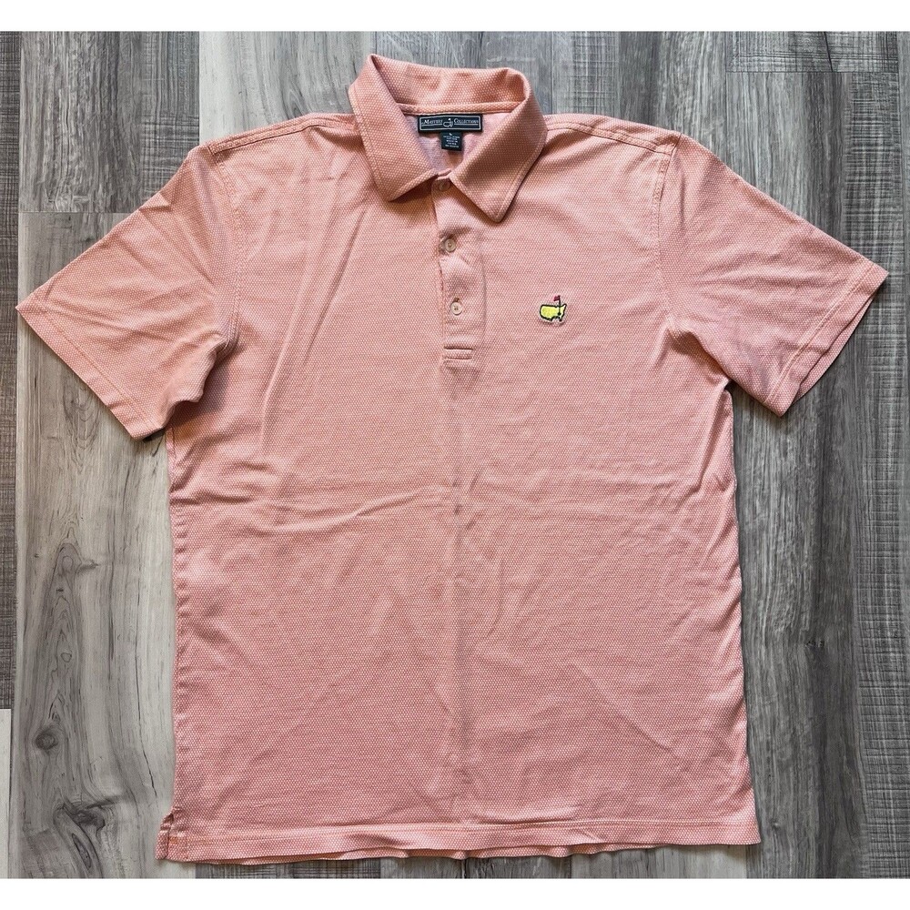 Masters Collection Polo Mens Large Golf Short Sleeve 100% Pima Cotton Pattern